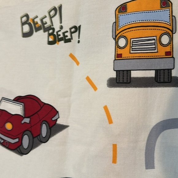 Boy’s 100% Cotton Fabric Transportation Theme Shower Curtain - Picture 2 of 8